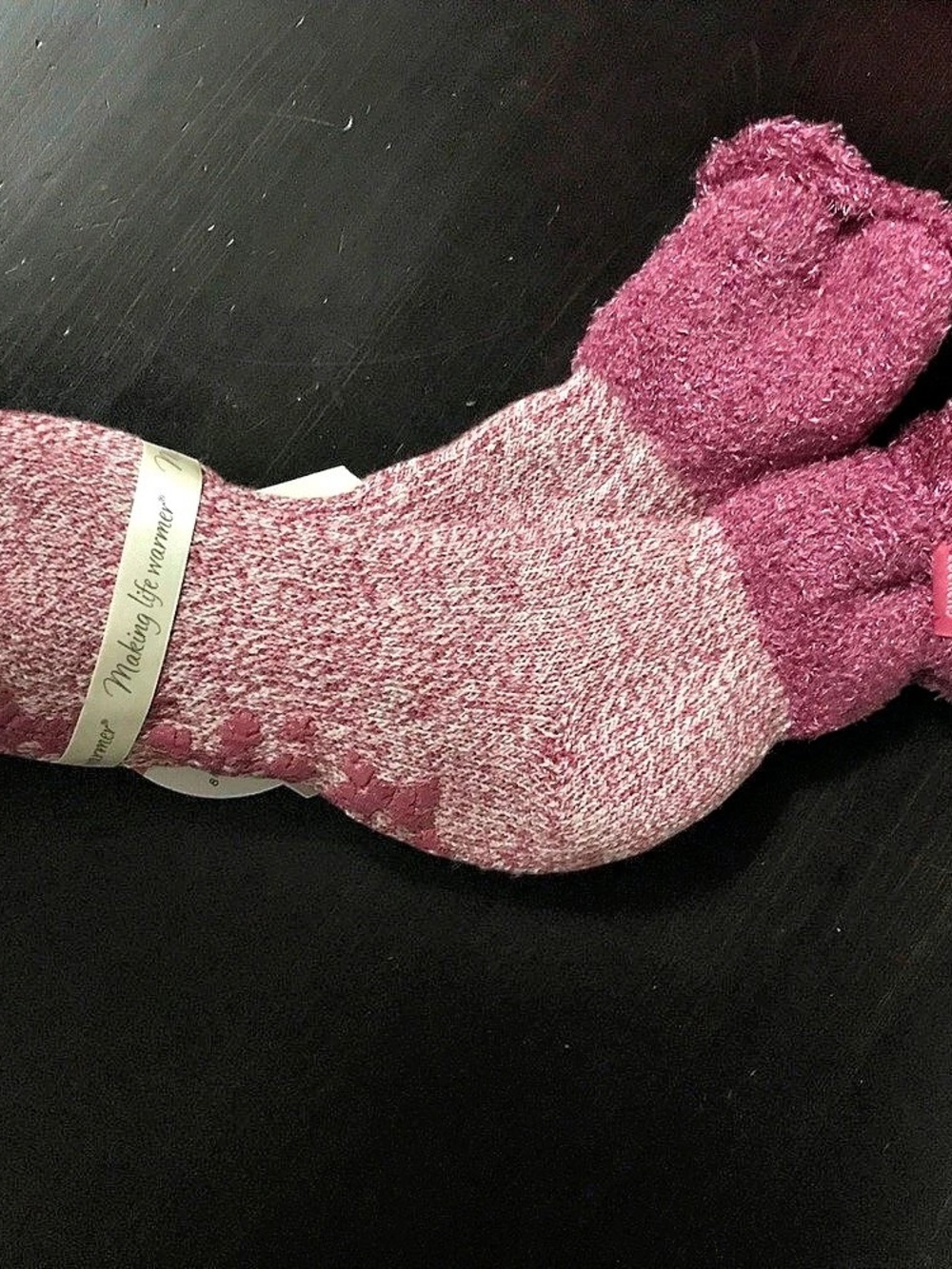 Meijer Women's 9-13 Knee-High Cozy Slipper Socks Pink Cozy Slipper Socks NWT
